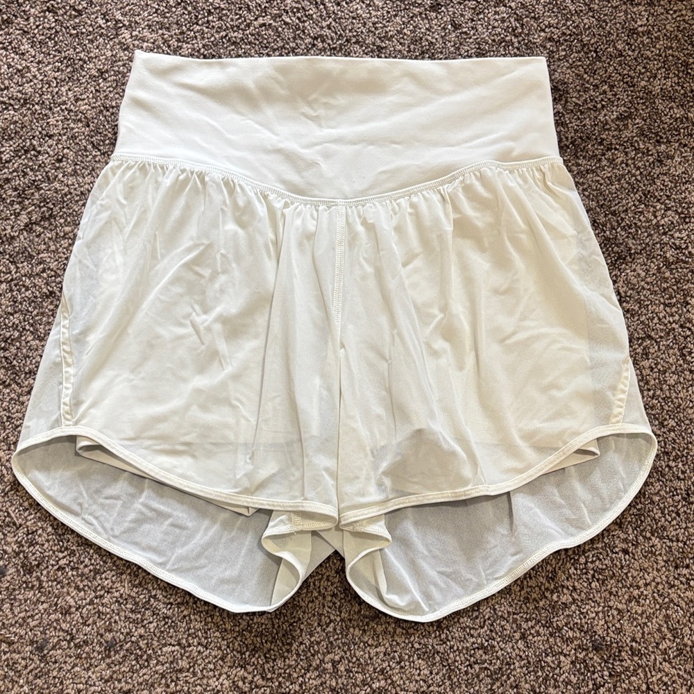 Lululemon Athletica Cream Athletic Shorts